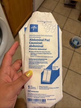 Medline White Abdominal Pad - Extra Absorbent